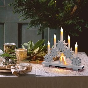 Sfeșnic LED de Crăciun Solight 1v265 5xLED/2xAA alb cald