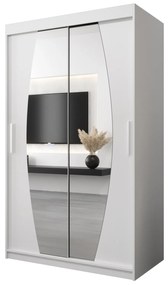 Dulap de haine 120 cm Eclipse (Alb mat + Alb mat). 1063385