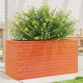 vidaXL Jardinieră grădină, maro ceruit, 90x40x45,5 cm, lemn masiv pin