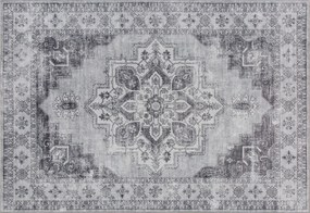 HOMCOM Covor lavabil antiderapant pentru living cu aspect de flanel, 230 x 160 cm, Gri | Aosom Romania