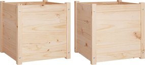 vidaXL Jardiniere de grădină, 2 buc., 50x50x50 cm, lemn masiv de pin