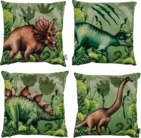 Perna decorativa TRICERATOPS 40x40 cm, verde