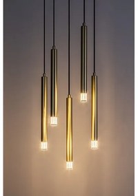 Lustră pe cablu Rabalux 72361 RAMIRA 5xG9/5W/230V auriu