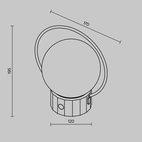 Lampa exterior portabila cu baterii protectie IP54 Elyra