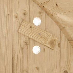 Vonkajšia sudová sauna Spitzbergen L dĺžka 190 cm priemer 190 cm (6 kW)