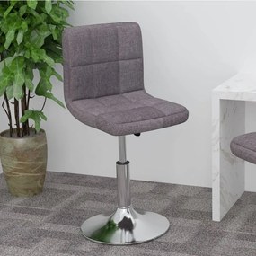 vidaXL Scaun de bar pivotant, gri taupe, material textil