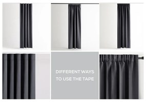 Draperie gri închis termoizolantă/dimout (semi-opacă) 140x270 cm Kierra – Restilo