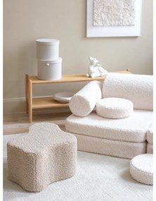Canapea pentru copii crem cu tapițerie din țesătură bouclé 132 cm Settee – Wigiwama