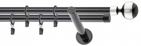 Galerie dubla PICIOR UNIVERSAL MINGE INOX dubla 19/19 - NEGRU (Alege marime: 360 cm)