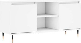 vidaXL Comodă TV, alb, 104x35x50 cm, lemn compozit