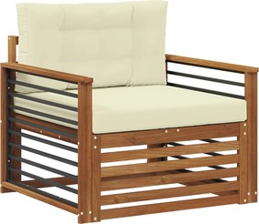 vidaXL Set de canapele de exterior Lemn de acacia solid și poliester