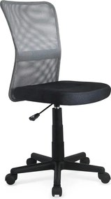 Scaun de birou DINGO, gri/negru, stofa mesh, 41x56x86/98 cm