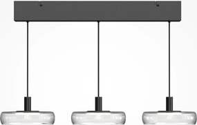 Lustra cu 3 pendule LED Float sticla transparenta
