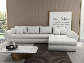 Colțar extensibil dumonde cu ladă de depozitare si sezut confortabil din spuma high-density, Loana XL Euphoria Ivory II 335x185 cm