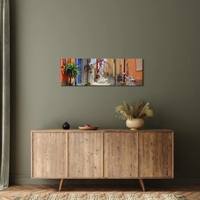 Tablou cu strada din Sardinia (cu ceas) (90x30 cm)