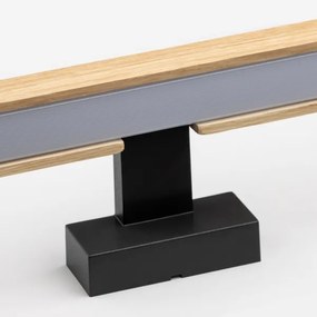 Aplică LED pentru oglindă de baie Brilagi WOODY MIRROR LED/8W/230V IP44 stejar/negru