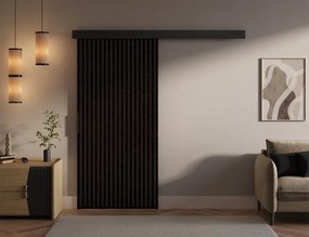 Ușă glisantă Perion – 96x1.6x205 cm – Wenge / Negru