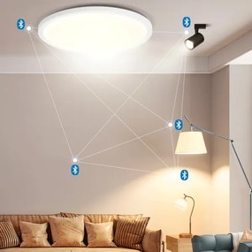 Brilagi - Plafonieră LED RGBW VIBE, dimmabilă, 24W/230V, 3000-6500K, albă + telecomandă