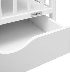 Pătuț pentru copii New Baby Basic cu sertar, alb