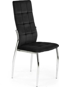 Scaun tapitat K416, negru, stofa catifelata, 43x54x101 cm