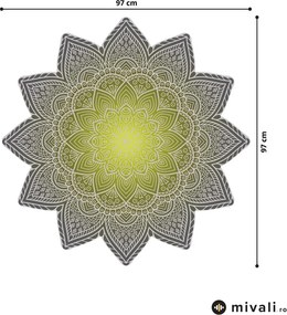 Autocolante de perete - Mandala verde