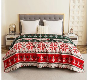 Cuvertura de pat cu model FROSTED CHRISTMAS, colorat Dimensiune: 170 x 210 cm