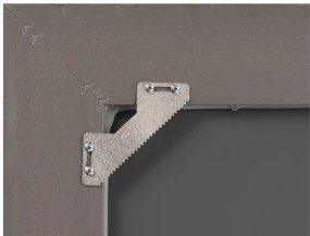 Oglinda dreptunghiulara cu rama din polistiren argintie Scott, 79,5cm (L) x 59,5cm (L) x 5,2cm (H)
