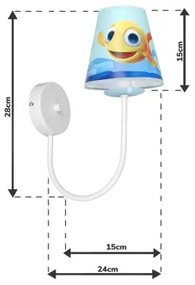 Aplică pentru copii FISH 1xE14/40W/230V