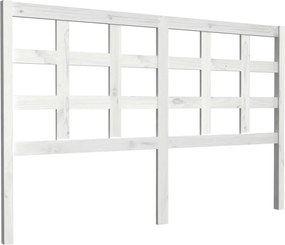 vidaXL Tăblie de pat, alb, 156x4x100 cm, lemn masiv de pin