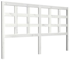 817896 vidaXL Tăblie de pat, alb, 156x4x100 cm, lemn masiv de pin