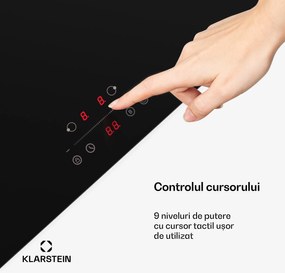 Klarstein Plită CeramEase Slim VTC, ceramică, 2 plite, 4 kW, tactilă, temporizator