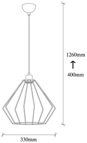 Lustră metalică Opviq lights Aristea, negru