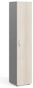 Dulap înalt Manager 39,9 x 42,2 x 196,5 cm, dreapta, salcâm deschis / gri