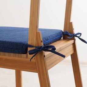 Pernă de şezut cu husă lavabilă BESSY, albastră set 4 buc