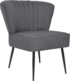 vidaXL Scaun cocktail, gri închis, material textil