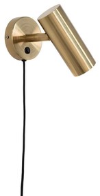 Lampă de perete Paris, cupru, cablu împletit de 190 cm