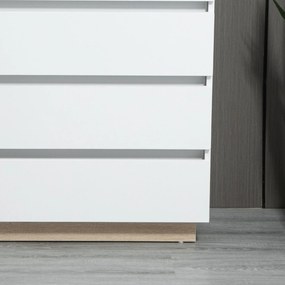 HOMCOM Comodă cu 5 Sertare din Lemn, Comodă pentru Dormitor cu Dispozitiv Anti-Răsturnare, 80x40x109 cm, Alb | Aosom Romania