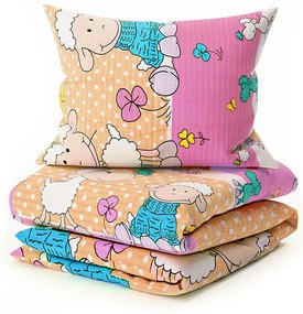 Lenjerie de pat din crepon pentru patut OITA crem Dimensiune lenjerie de pat: 45 x 65 cm | 90 x 135 cm