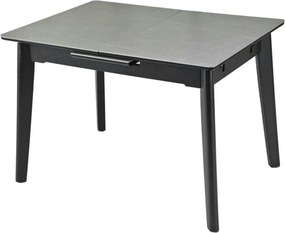 Masa extensibila OSTEN, gri cu efect de marmura/negru, 140/180x80x76 c