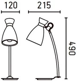 Veioza, lampa de masa H-49cm Retro 20005