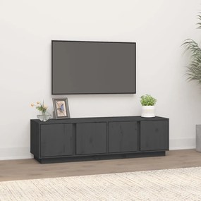 Comoda TV, gri, 140x40x40 cm, lemn masiv de pin