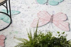 BAMBINO 1610 covor lavabil Fluturi pentru copii anti-alunecare - cremă - SECUNDAR-COTATI PRODUSUL