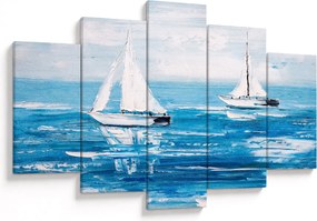 Tablou - Pictură yacht pe mare (150x105 cm)