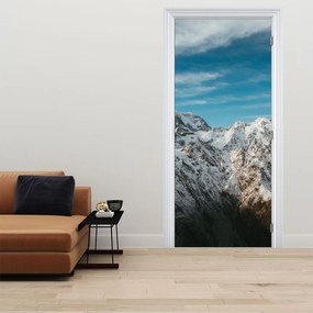 Fototapet pentru ușă - Creste montane înzăpezite (95x205cm)