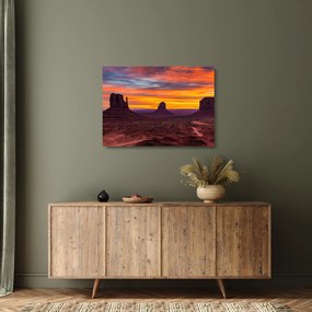 Tablou pe sticlă - Monumentul Valley în Arizona (70x50 cm)