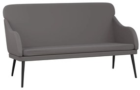 vidaXL Bancă, gri, 110x76x80 cm, piele ecologică