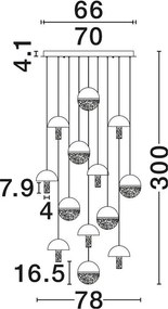 Lustra LED decorativa casa scarii 3000K DORIN