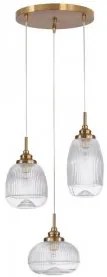 Suspensie vintage 3 becuri E14 Mond 9731214 Nova Luce