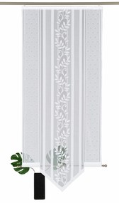 Perdea glisanta Flora-Spitz alba 60/225 cm