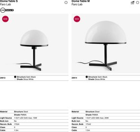 Veioza, Lampa de masa minimalista DOME M